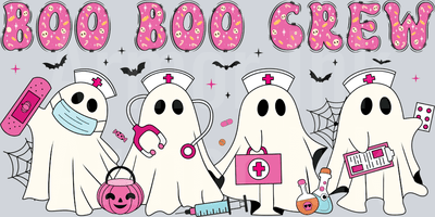 Boo Boo Nurse Crew DTF transfer