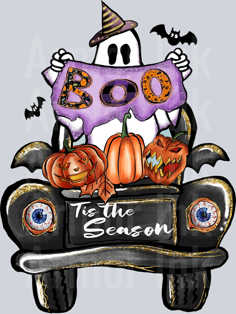 Boo Truck DTF transfer