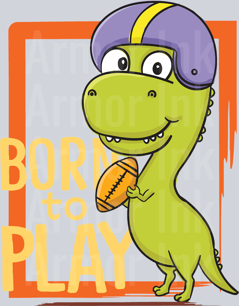 Born To Play Dino Football DTF transfer