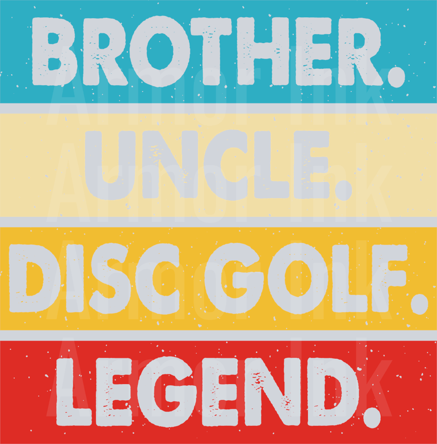 Brother Uncle Disc Golf Legend DTF transfer
