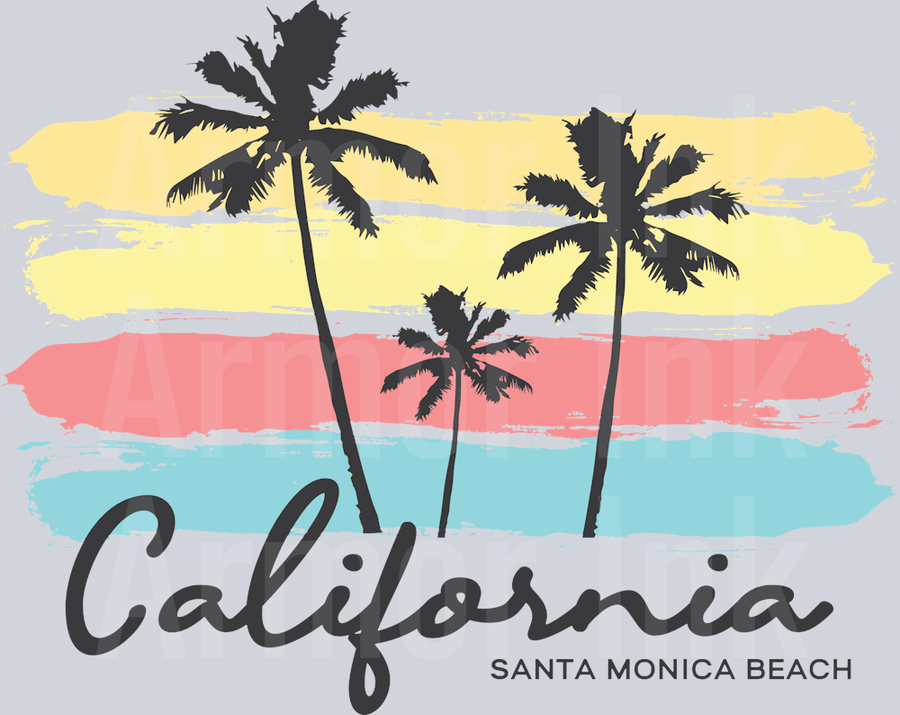 California Santa Monica Beach DTF transfer