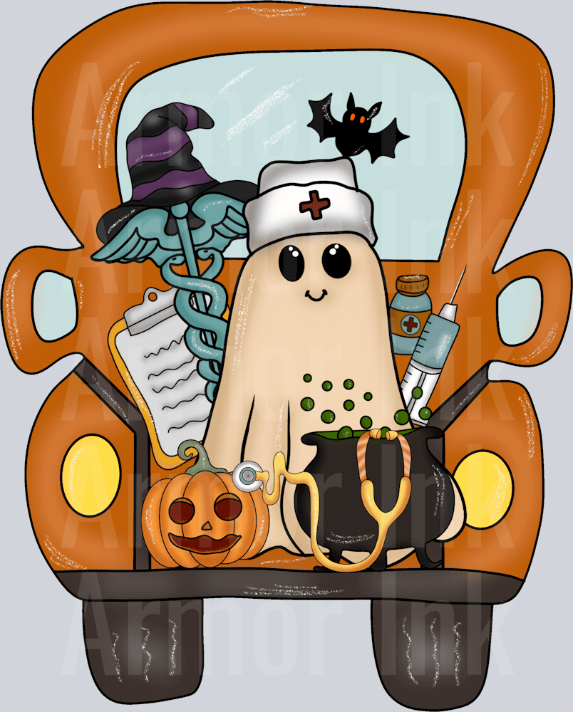 Car Halloween DTF transfer