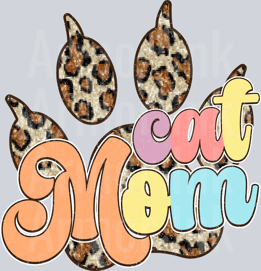Cat Mom DTF transfer