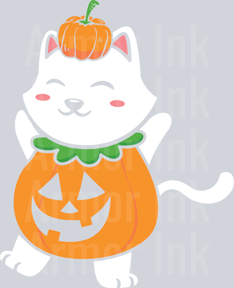 Cat Pumpkin DTF transfer