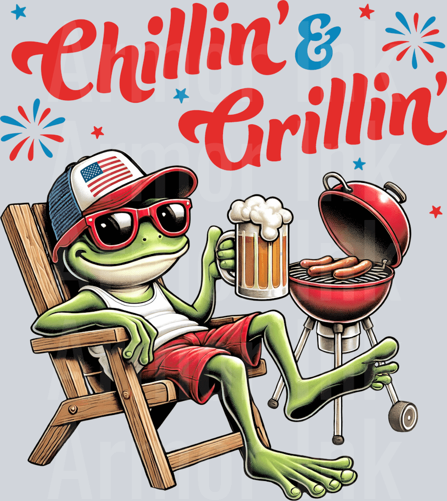 Chillin and Grillin DTF transfer