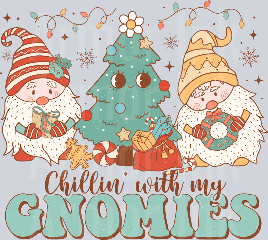 Chillin with my Gnomies DTF transfer
