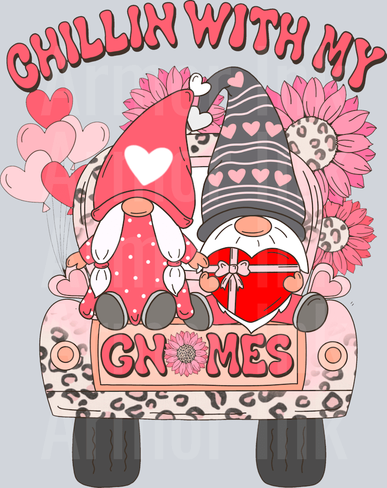 Chilling With My Gnomes DTF transfer