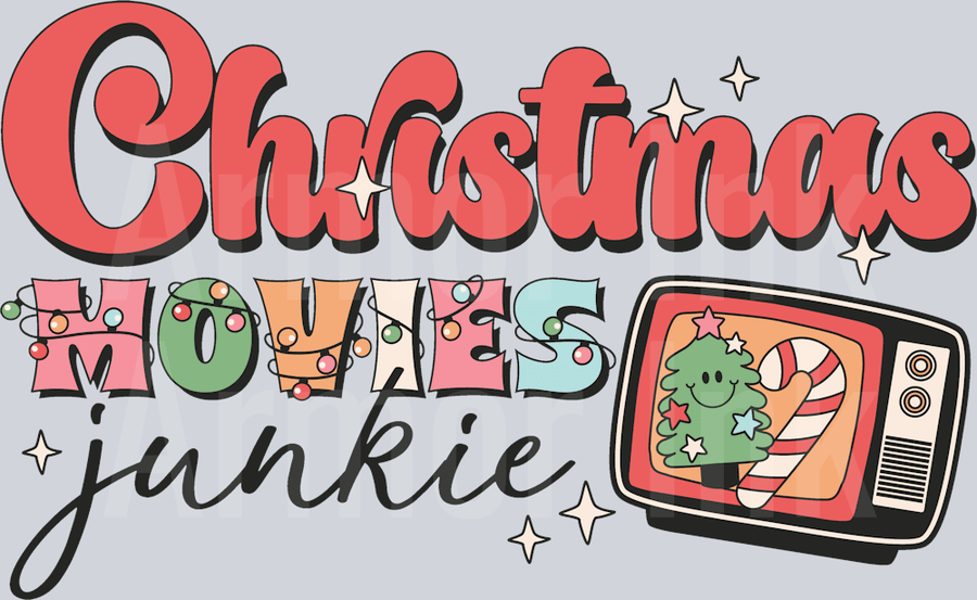 Christmas Movies Junkie DTF transfer