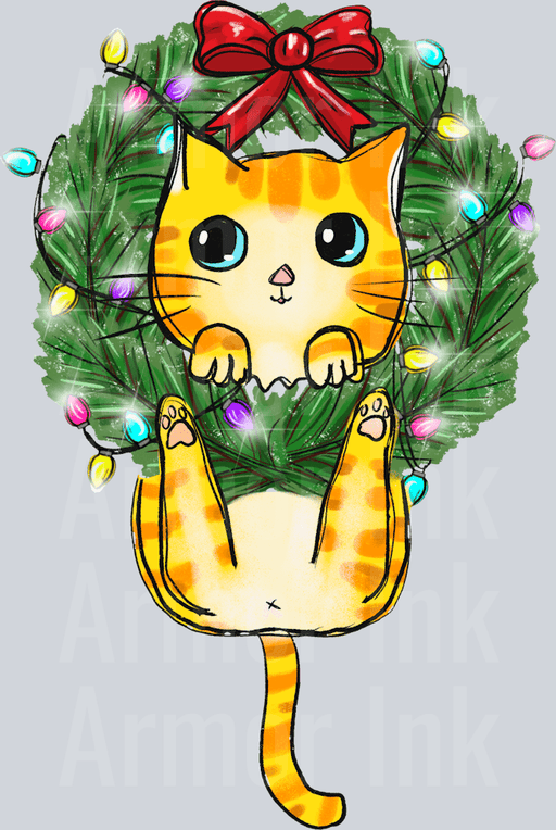 Christmas Wreath Cat Butt
