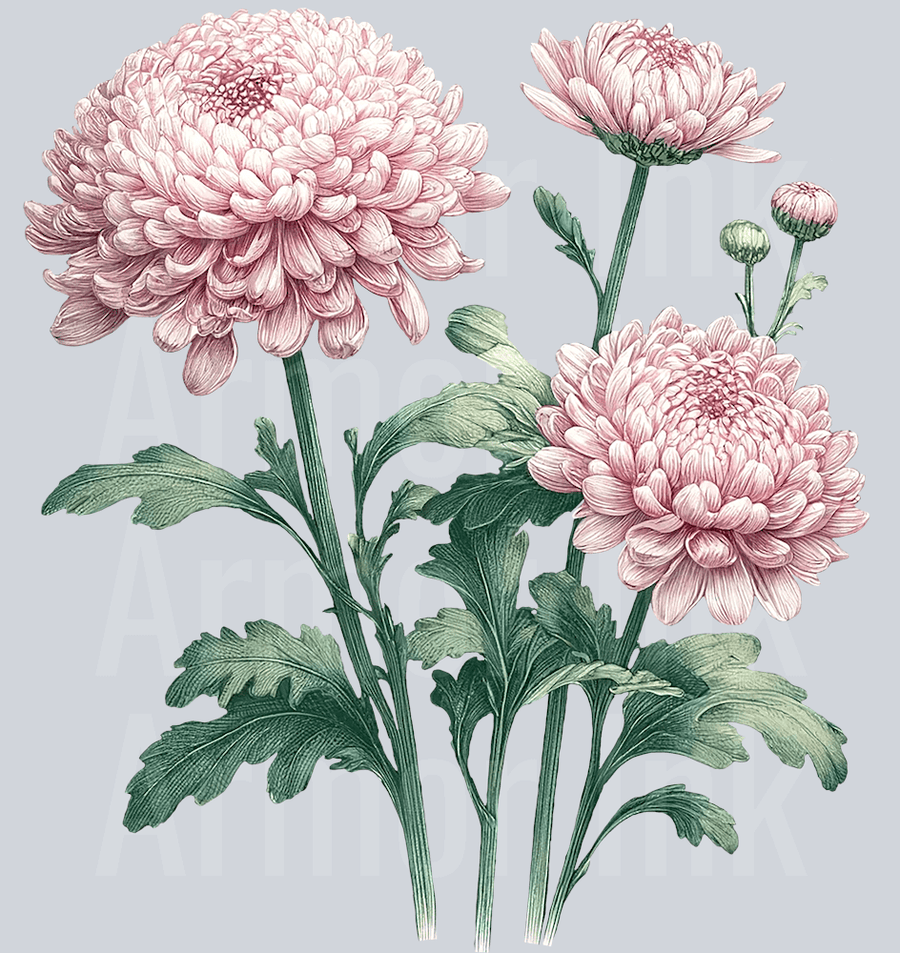 Chrysanthemum DTF transfer