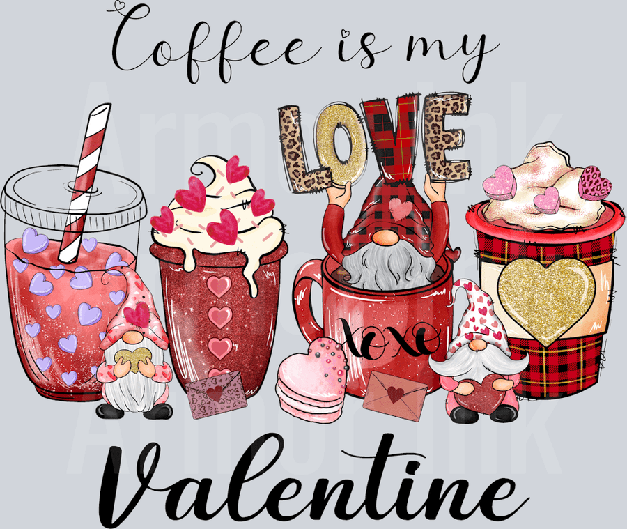 Coffee Is My Love Xoxo Valentine DTF transfer
