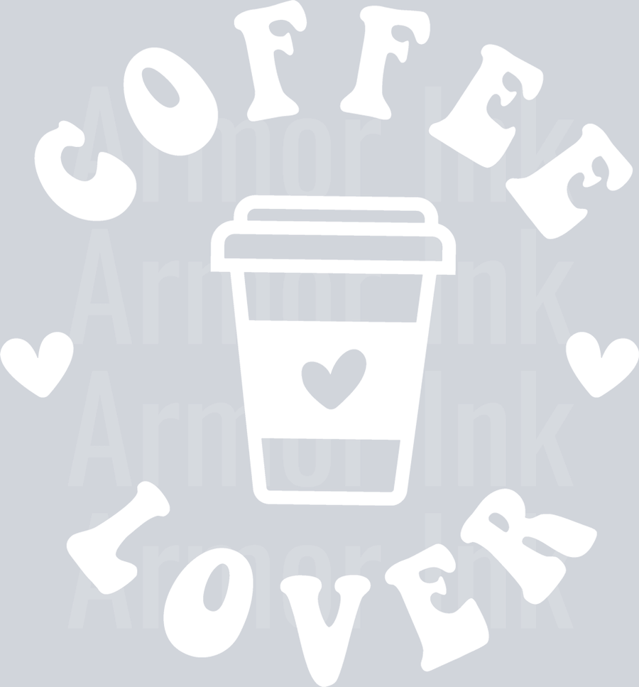 Coffee Lover White DTF transfer