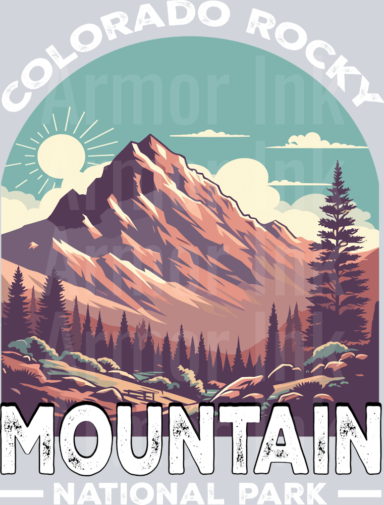 Colorado Mountain DTF transfer