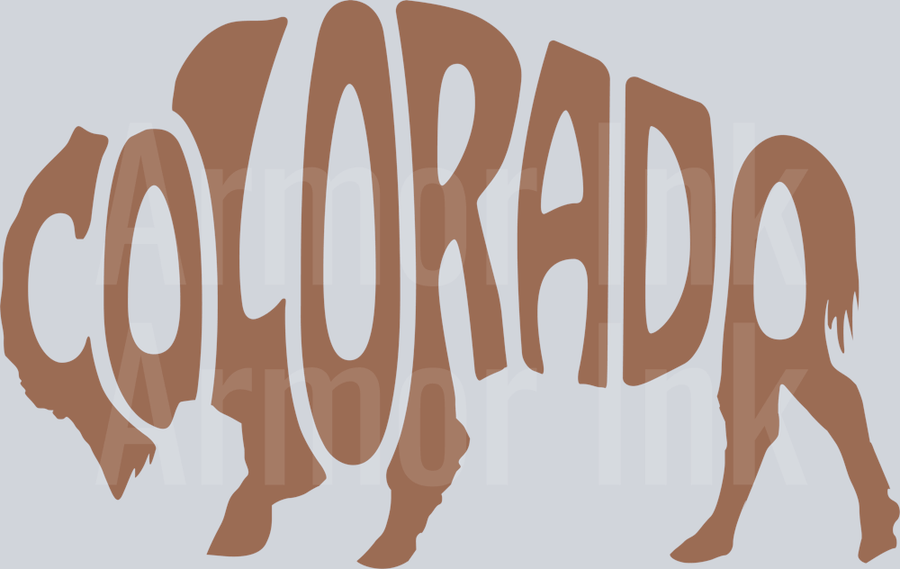 Colorado Word Buffalo DTF transfer