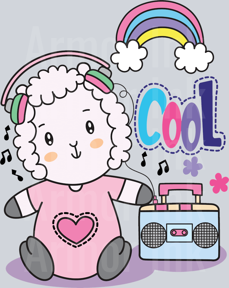 Cool Sheep DTF transfer