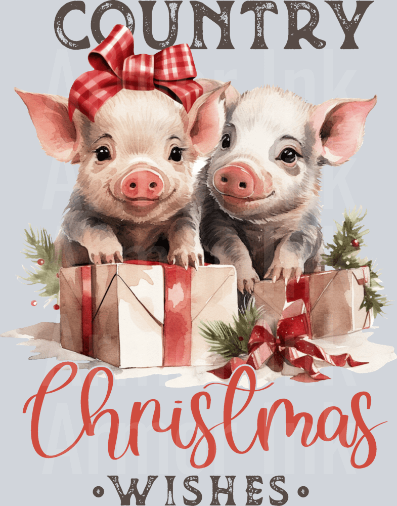 Country Christmas Wishes DTF transfer