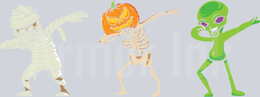 Dabbing Halloween Characters