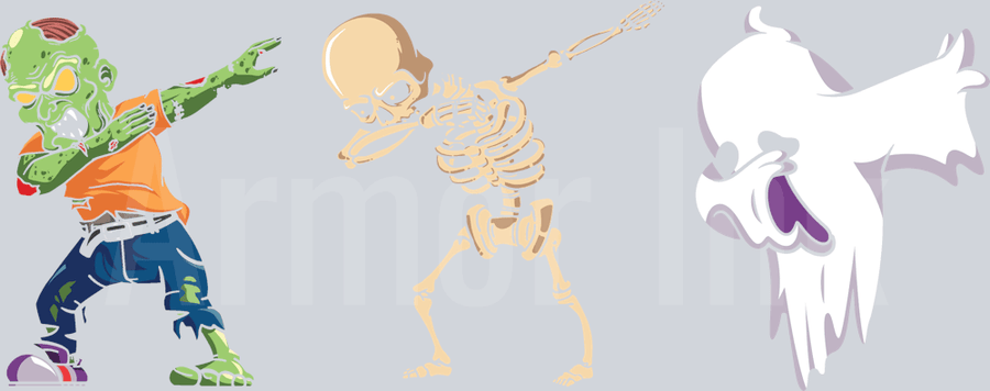 Dabbing Halloween Charecters DTF transfer