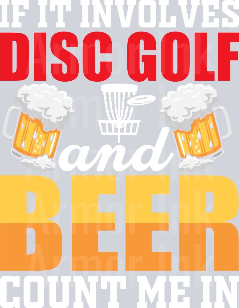 Disc Golf Beer DTF transfer