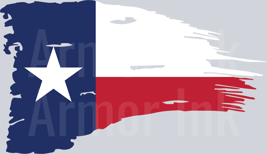 Distressed Texas Flag DTF transfer