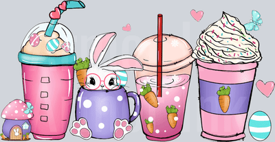 Easter Drinks DTF transfer