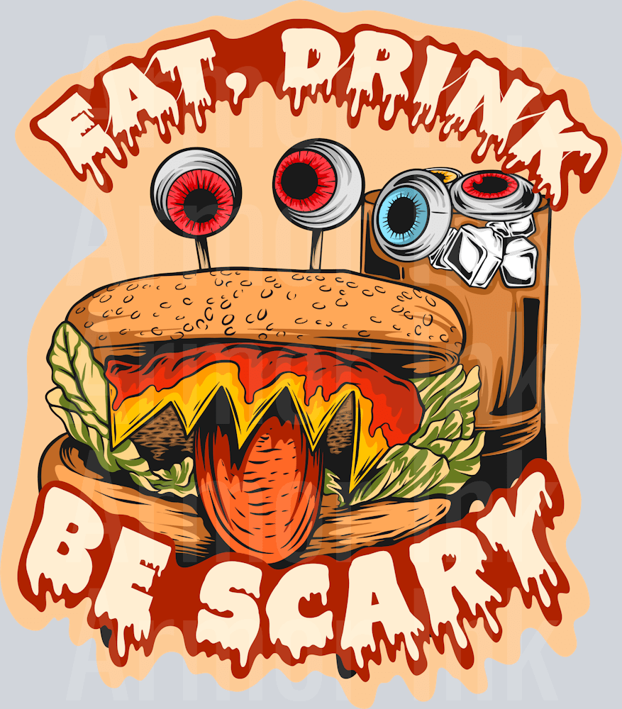 Eat Drink be Scary DTF transfer