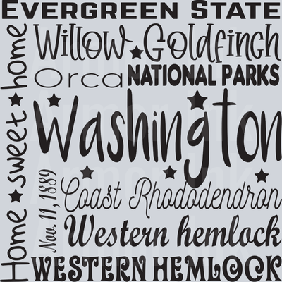 Evergreen State Willow Goldfinch Orca National Parks Washington Coast Western Hemlock DTF transfer