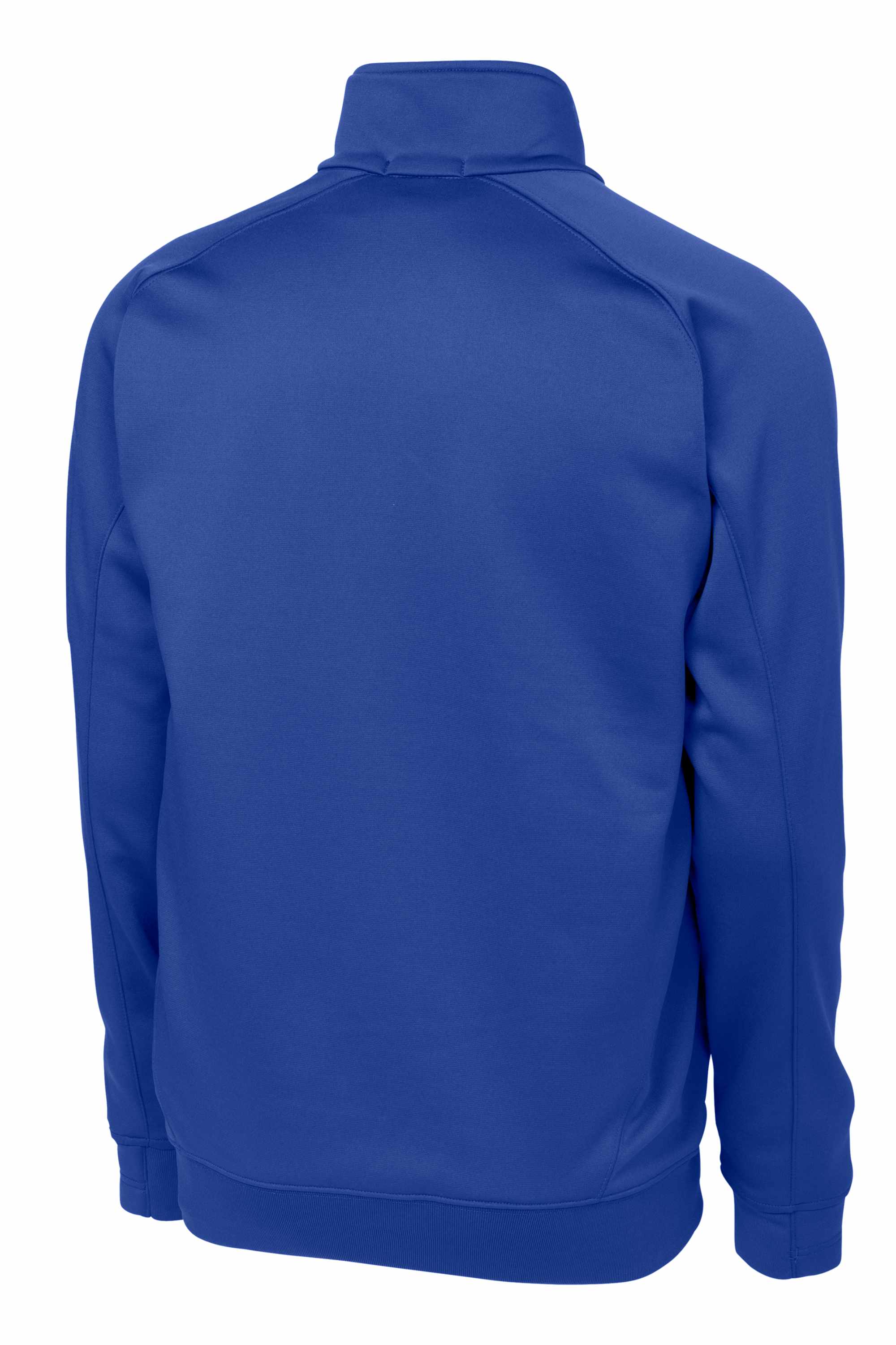 Blue jacket back view