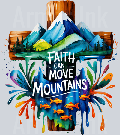 Faith Can Move Mountains DTF transfer