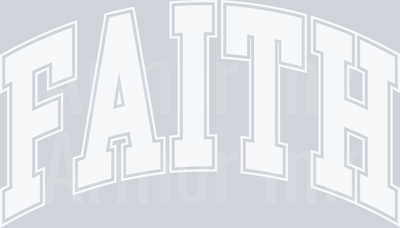 Faith White DTF transfer