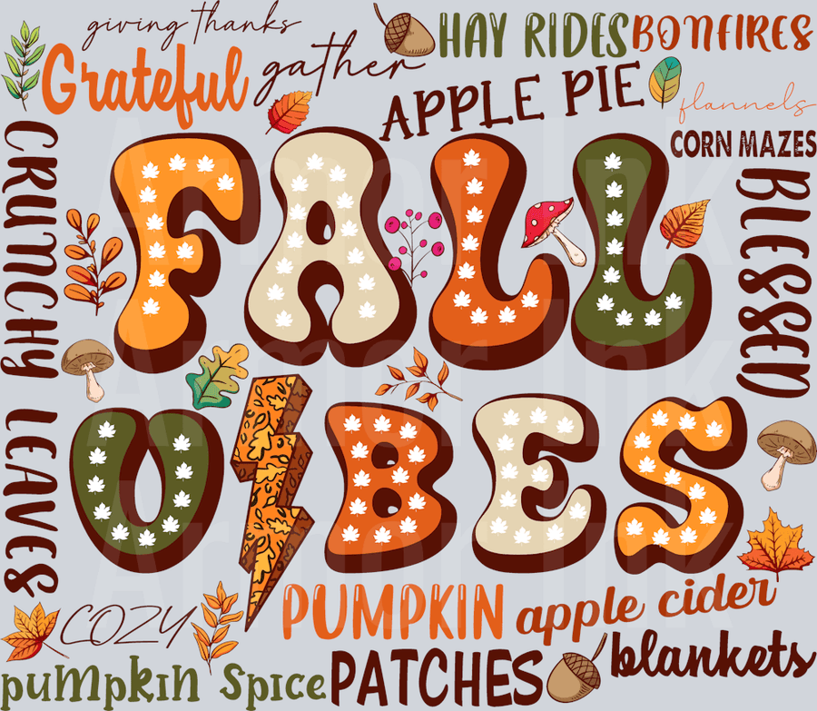 Fall Vibes DTF transfer