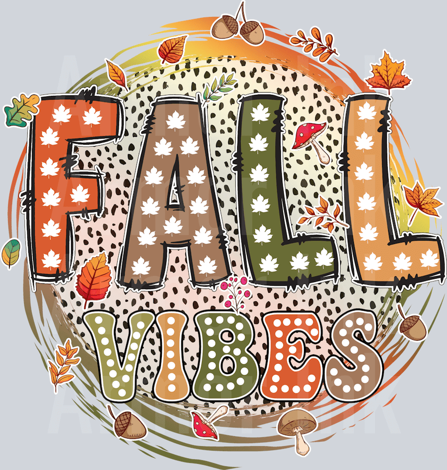 Fall Vibes DTF transfer