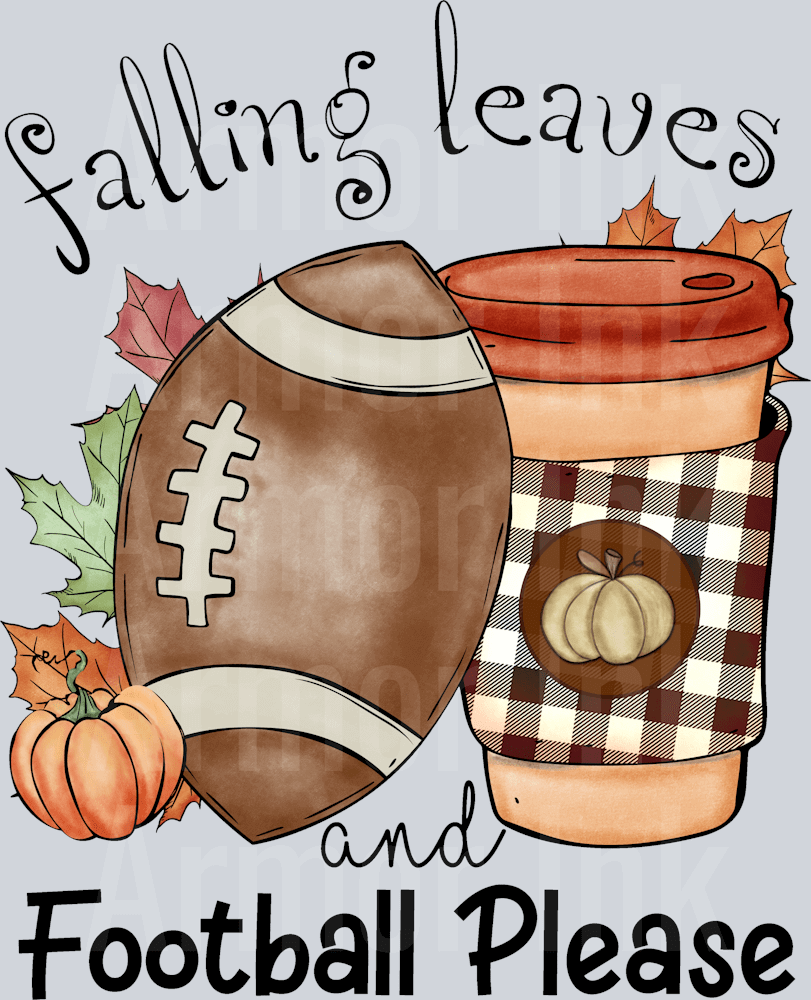 Falling Leaves And Football Please DTF transfer