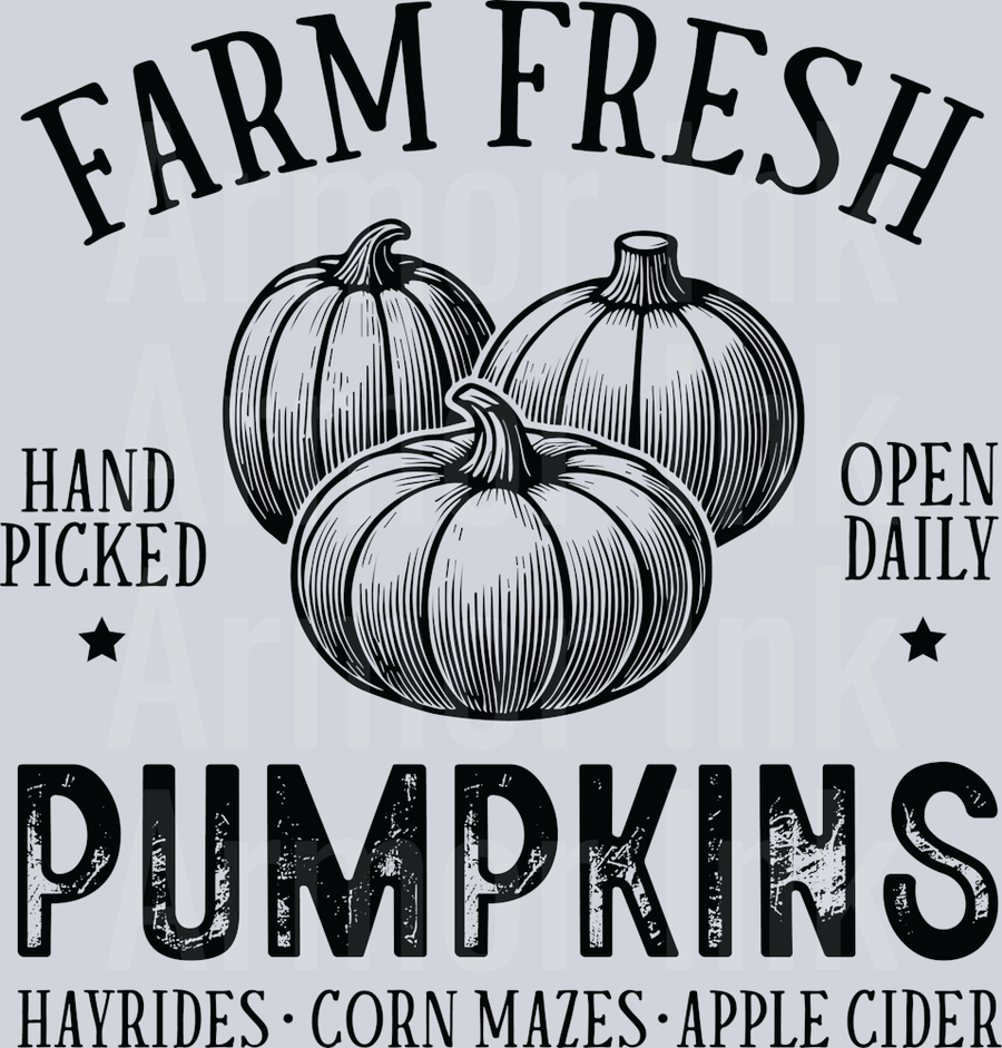 Farm Fresh Pumpkins DTF transfer
