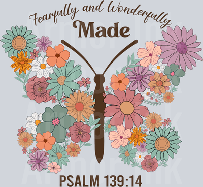 Fearfully and Wonderfully Made DTF transfer