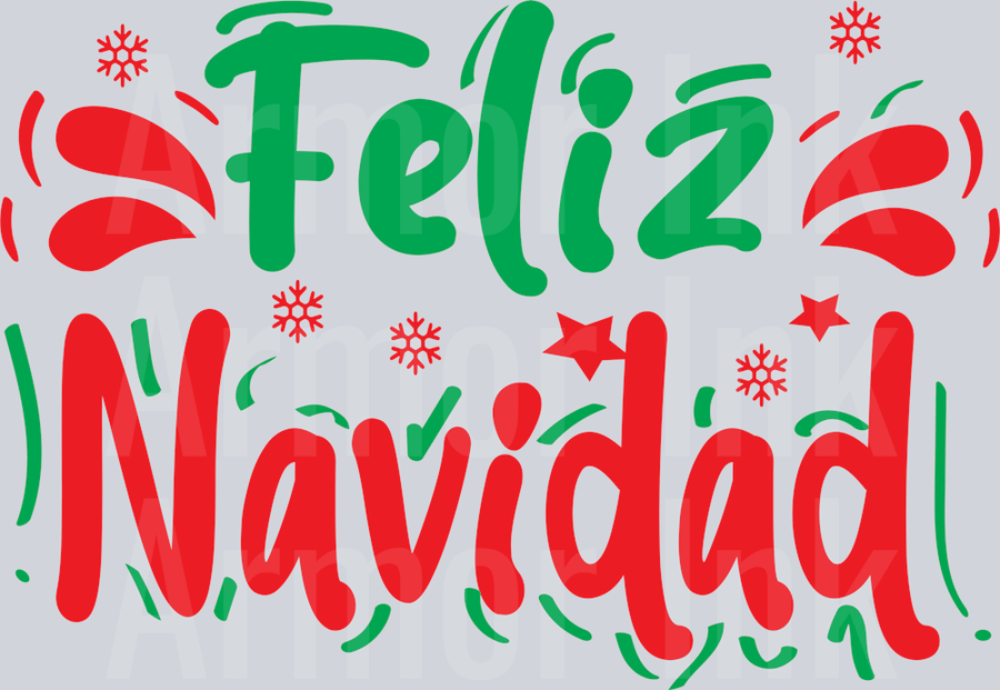 Feliz Navidad DTF transfer