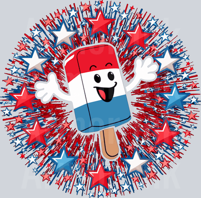 Firework Popsicle DTF transfer