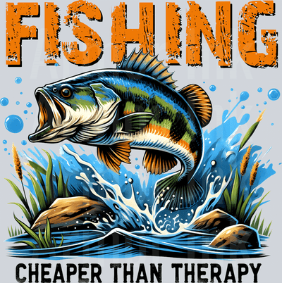 Fishing Cheaper Than Therapy DTF transfer