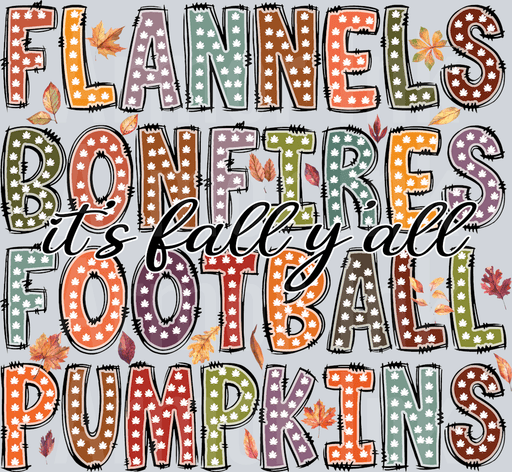 Flannels Bonfires Football Pumpkins