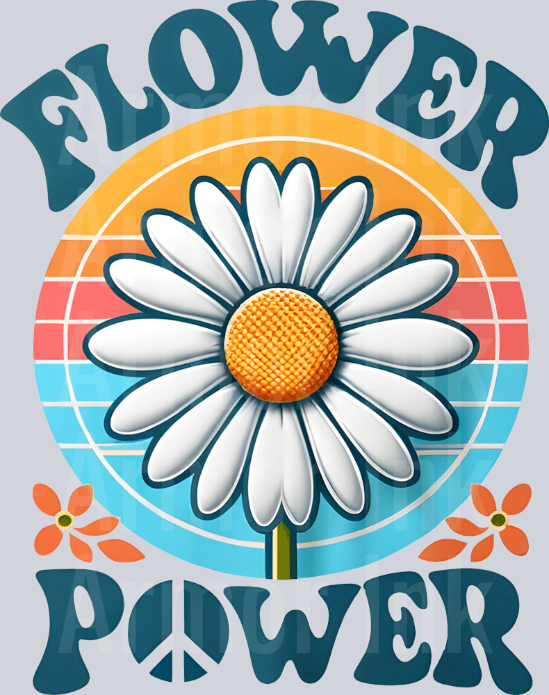 Flower Power DTF transfer