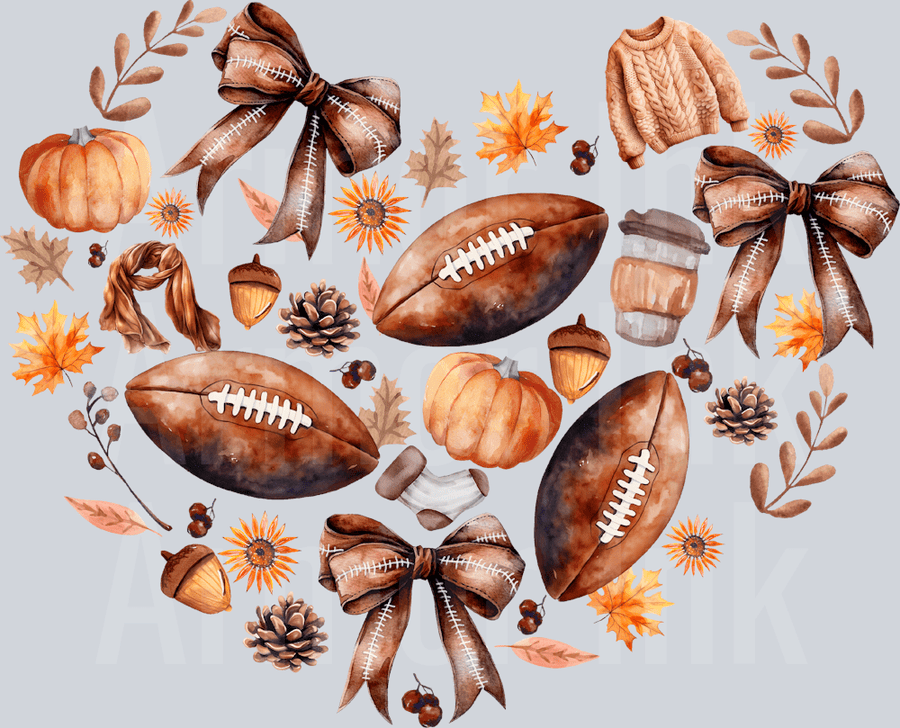 Football Fall Heart DTF transfer