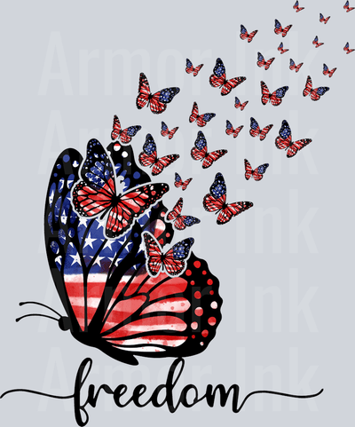 Freedom Butterfly DTF transfer
