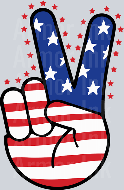 Freedom Peace DTF transfer