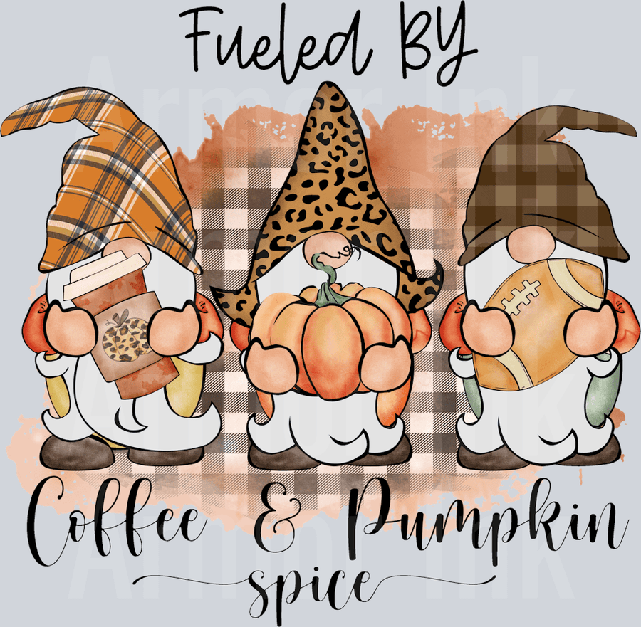 Fueled By Coffee And Pumpkin Spice DTF transfer