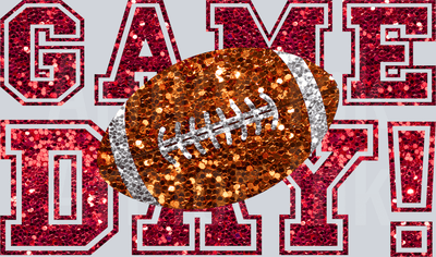 Game Day Red DTF transfer