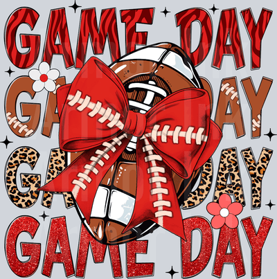 Gameday Red DTF transfer