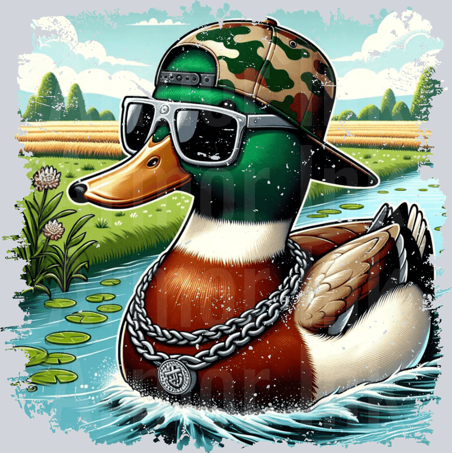 Ganster Duck DTF transfer