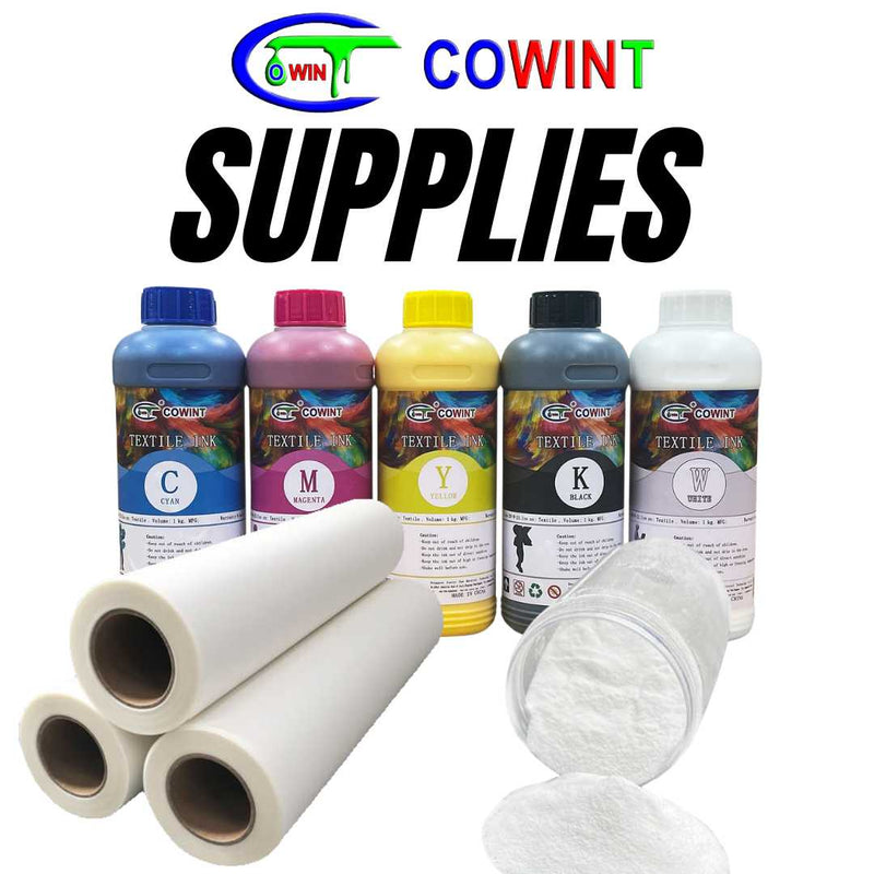 Cowint DTF supplies in the Armor Ink warehouse in Kansas