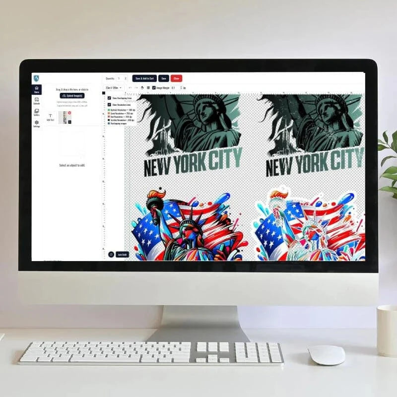 Upload custom DTF designs