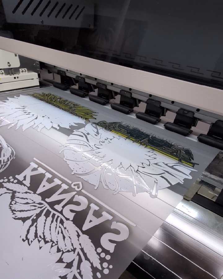 Printed graphic design on a gempages project.